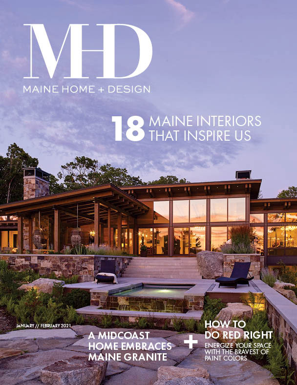 Maine Home & Design cover January/February 2021